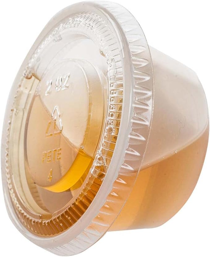 TashiBox 200 Sets - 2 Ounce Disposable Plastic Jello Shot Cups with Lids, Souffle Portion Container… by TashiBox
