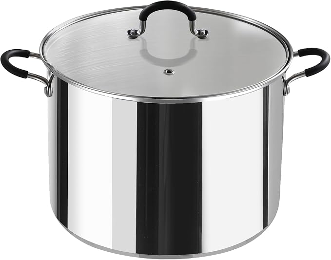 Cook N Home Professional 20 Quart Stainless Steel Stock Pot with Lid by CookNHome