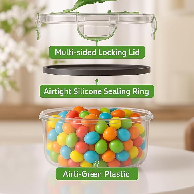 RockBerry 66 Pcs Food Storage Containers with Lids Airtight, Total 19075ML | Stackable Kitchen Bowls Set(31 Containers,31 Lids) BPA Free Leak Proof Plastic Boxes for Pantry Organization, Microwave safe - Image 5