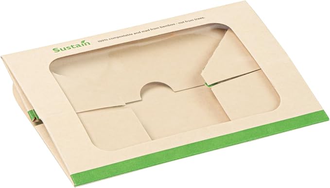 Restaurantware-Sustain 13 Ounce Sturdy Paper Take Out Boxes, 50 Disposable Take Out Food Containers - With PLA lining, Clear PLA Window, Bamboo Paper Containers, Compostable, Greaseproof - Image 15