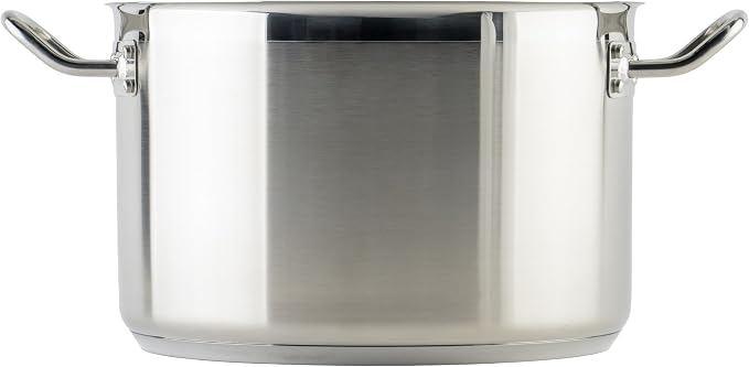Winco Silver 12 qt Stainless Steel Stock Pot with Cover - Image 2
