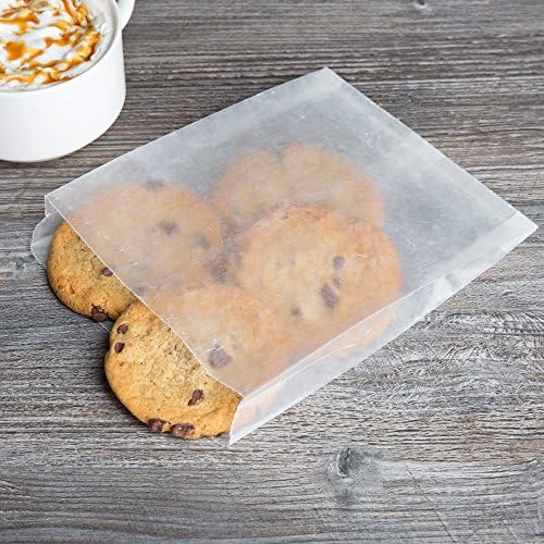 Flat Glassine Wax Paper Sandwich Bags, 6 x 7 x 3/4 Inch – Grease-Resistant Semi-Translucent Waxed Bags for Cookies, Treats, Baked Goods, and Crafts – Eco-Friendly & Recyclable (400 Pack) by Unknown