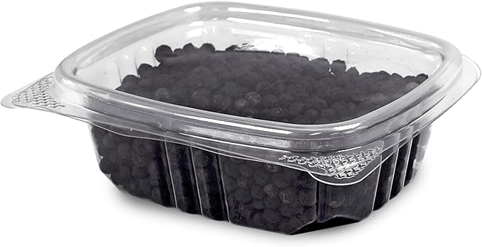 4oz RPET Clear Hinged Lid Deli Container- 400Pcs by CleverPackaging