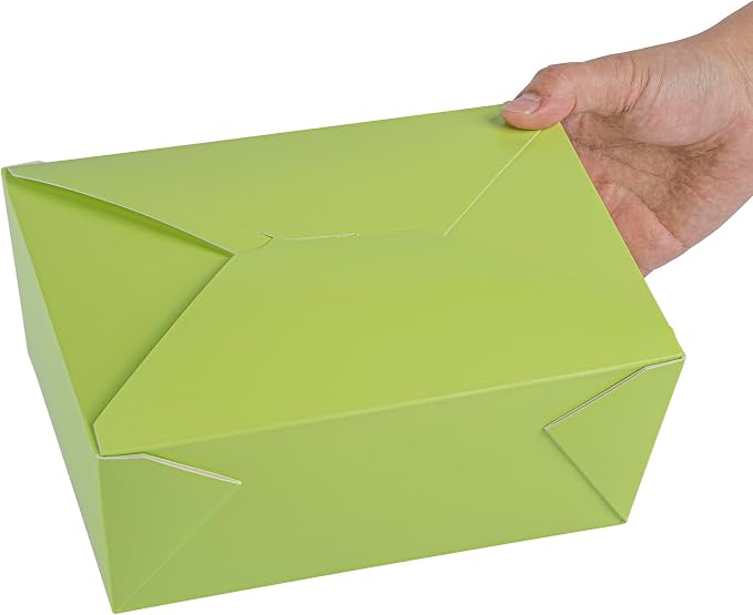 Restaurantware Bio Tek 98 Ounce Take Out Boxes 200 To Go Lunch Boxes - Tab-Lock Closure Heat-Tolerant Green Paper Disposable Lunch Boxes Greaseproof For Hot And Cold Foods - Image 13