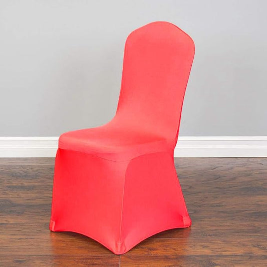 Linenlanding Set of 1/10/50Pcs Hotel Banquet Dining Spandex Stretch Chair Covers - Wedding Reception Banquet Party Restaurant, 17 Colors! (1, red) by LTC+LINENS