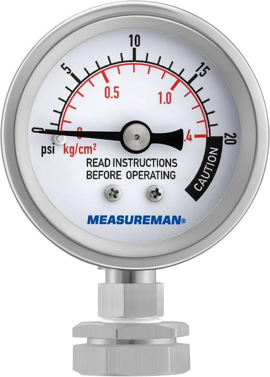 MEASUREMAN Stainless Steel Pressure Cooker Gauge_All Series (Accessory, Pressure Gauge - Fits 37 Quart)