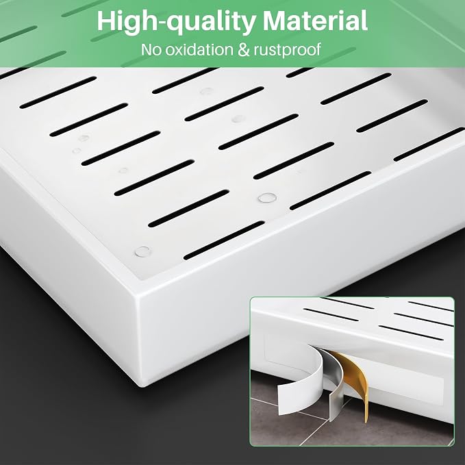 Pull Out Cabinet Organizer with Nano Adhesive, Heavy Duty Full-Extension Slide-Out Drawer for Kitchen Cabinet Organizers and Storage, No Drill Roll out Pantry Shelf, 11.8"W x 16.9"D x 3.1"H , White - Image 8
