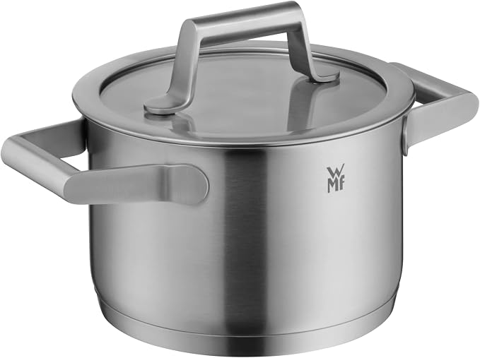 WMF Comfort Line Advantage Saucepan Set - 5-Piece Induction Cooking Pot With Glass Lid, Cromargan Matte Stainless Steel, Scale, Stackable, Uncoated - Image 8