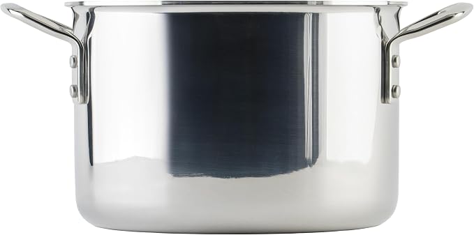 WINCO Tri-Ply Stock Pot, 6-quart-qt-6qt, Silver - Image 3