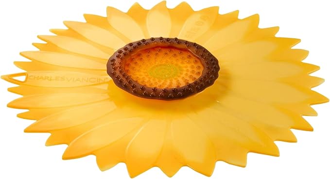 Charles Viancin - Sunflower Silicone Lid for Food Storage and Cooking - 8 Inch - Airtight Seal on Any Smooth Rim Surface - BPA-Free - Oven, Microwave, Freezer, Stovetop and Dishwasher Safe - Image 2
