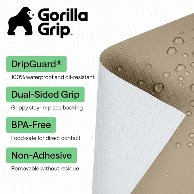 GORILLA GRIP Shelf Liner, Kitchen Drawer Protector, 12x120 Beige - Image 2