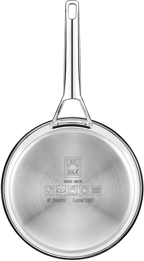 BRA COOKWARE Signature Stainless Steel Frying Pan | 10.2 Inches Skillet - Image 2