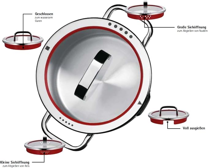WMF 20cm Casserole, 3.4L, Brushed Stainless Steel, Suitable for All Stove Tops, Including Induction, Dishwasher-Safe, With Lid - Image 10