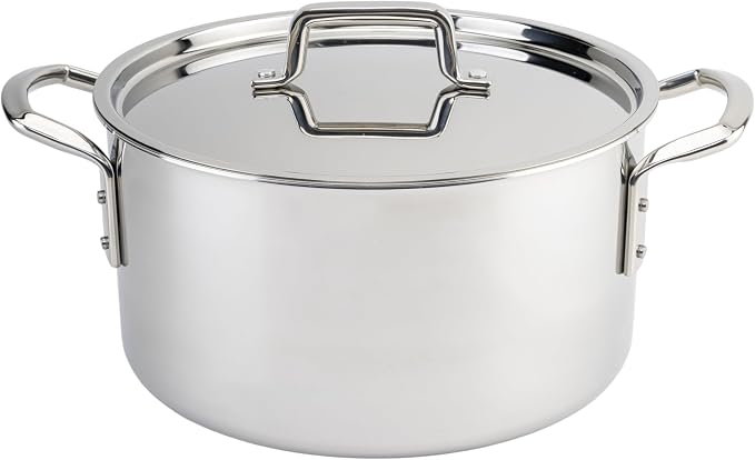 WINCO Tri-Ply Stock Pot, 12-quart, Silver by Winco