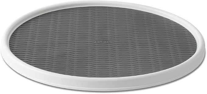 Copco 18 Inch Lazy Susan Turntable Organizer - Nonslip Rotating Cabinet Organizer for Kitchen Pantry, Under Sink, Countertop Storage, Rimmed Edge, Wipe Clean by Copco