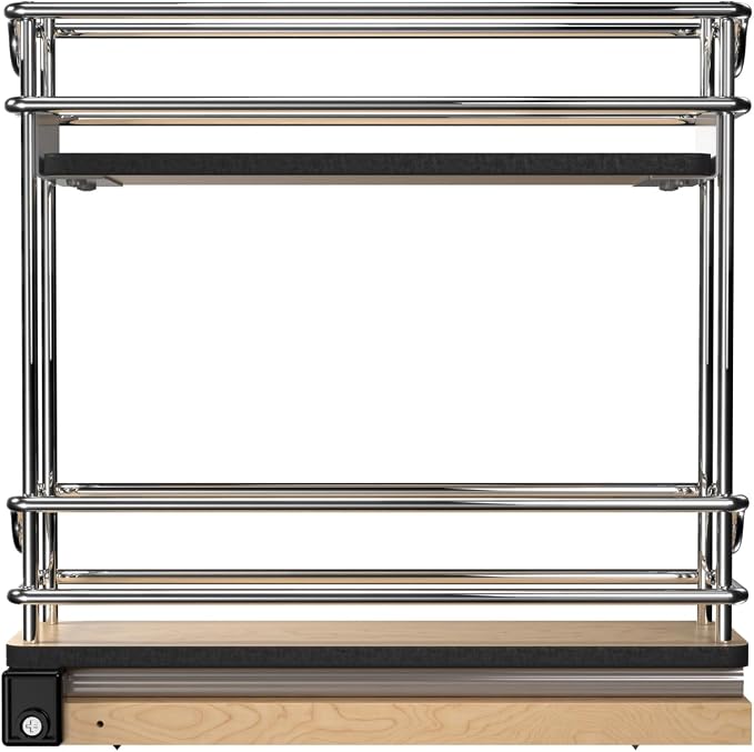 Rev-A-Shelf 3" Pullout Organizer for Cabinets, 2 Tier Narrow Upright Shelf, 5WU2-3N1-1 - Image 6
