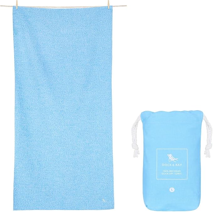 Dock & Bay Beach Towel - Quick Dry, Sand Free - Compact, Lightweight - 100% Recycled - Includes Bag - Set of 6 - Essentials, Large (160x90cm, 63x35) - Image 5