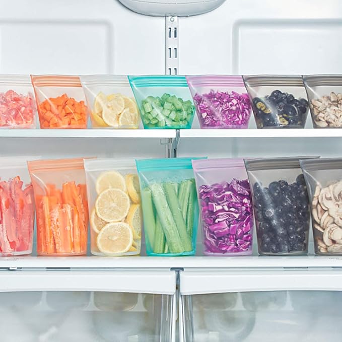 Zip Top Reusable Food Storage Bags | Short Cup [Lavender] | Silicone Meal Prep Container | Microwave, Dishwasher and Freezer Safe | Made in the USA - Image 6