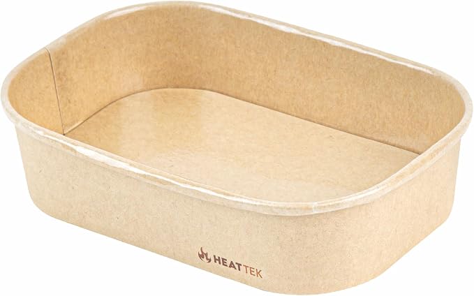 Restaurantware Microwaveable Takeout Container 25 Count 16.9 Ounces Paper Oven-Safe Food Box Meal Prep Sturdy Design Kraft by Restaurantware