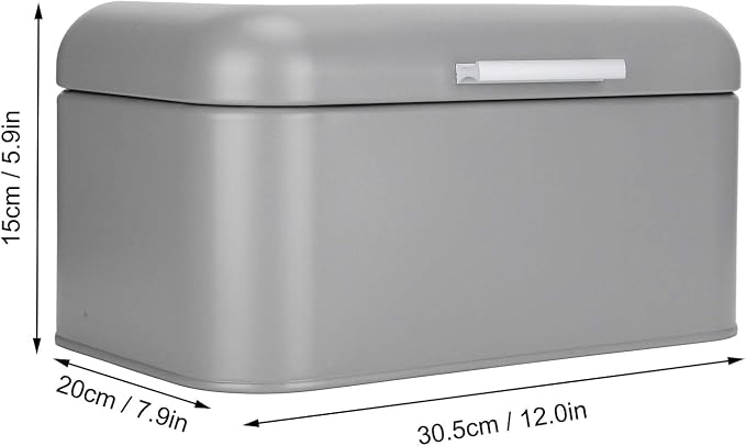 Large Bread Box,Iron Bread Box with Lid,Metal Bread Storage Bin,Bread Keeper Container,Bread Containers Storage,Modern Solid Color Retro Style,for Kitchen Counter - Image 3