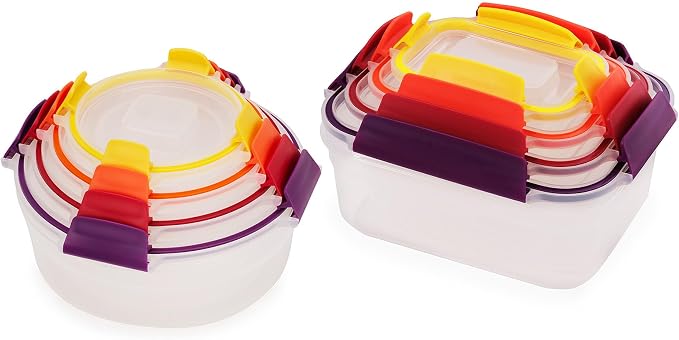 Joseph Joseph Nest Lock 16-piece Plastic BPA Free Food Storage Container Set with Lockable Airtight Leakproof Lids - Multicolor by Unknown