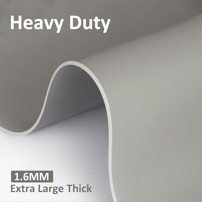 Extra Large Silicone Mat,Silicone Mats for Kitchen Counter Island Dinner Table Countertop Protector Heat Resistant Mat (120” x 48”, Grey) - Image 3