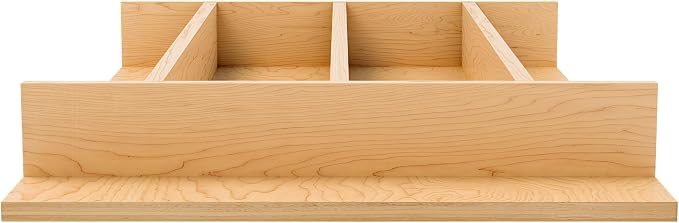 Rev-A-Shelf Natural Maple Right Size Utensil Insert Home Storage Kitchen Organizer 5 Compartment Drawer Accessory, 13-1/4" x 19-1/2", 4WUT-18SH-1 - Image 5