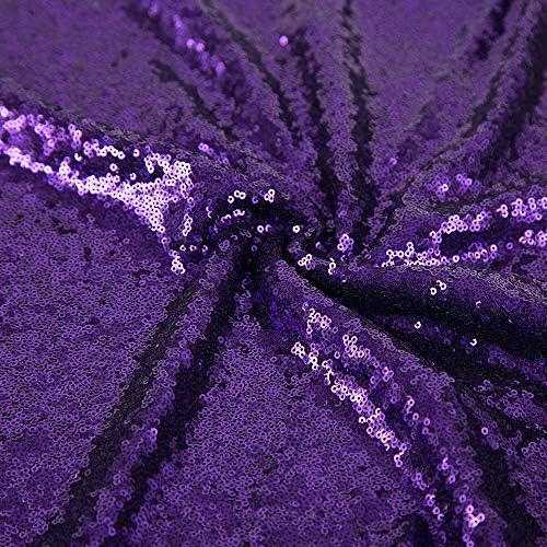 JYFLZQ Purple Sequin Tablecloth, Glitter Table Cover 50x80 Inch Rectangle - Image 5