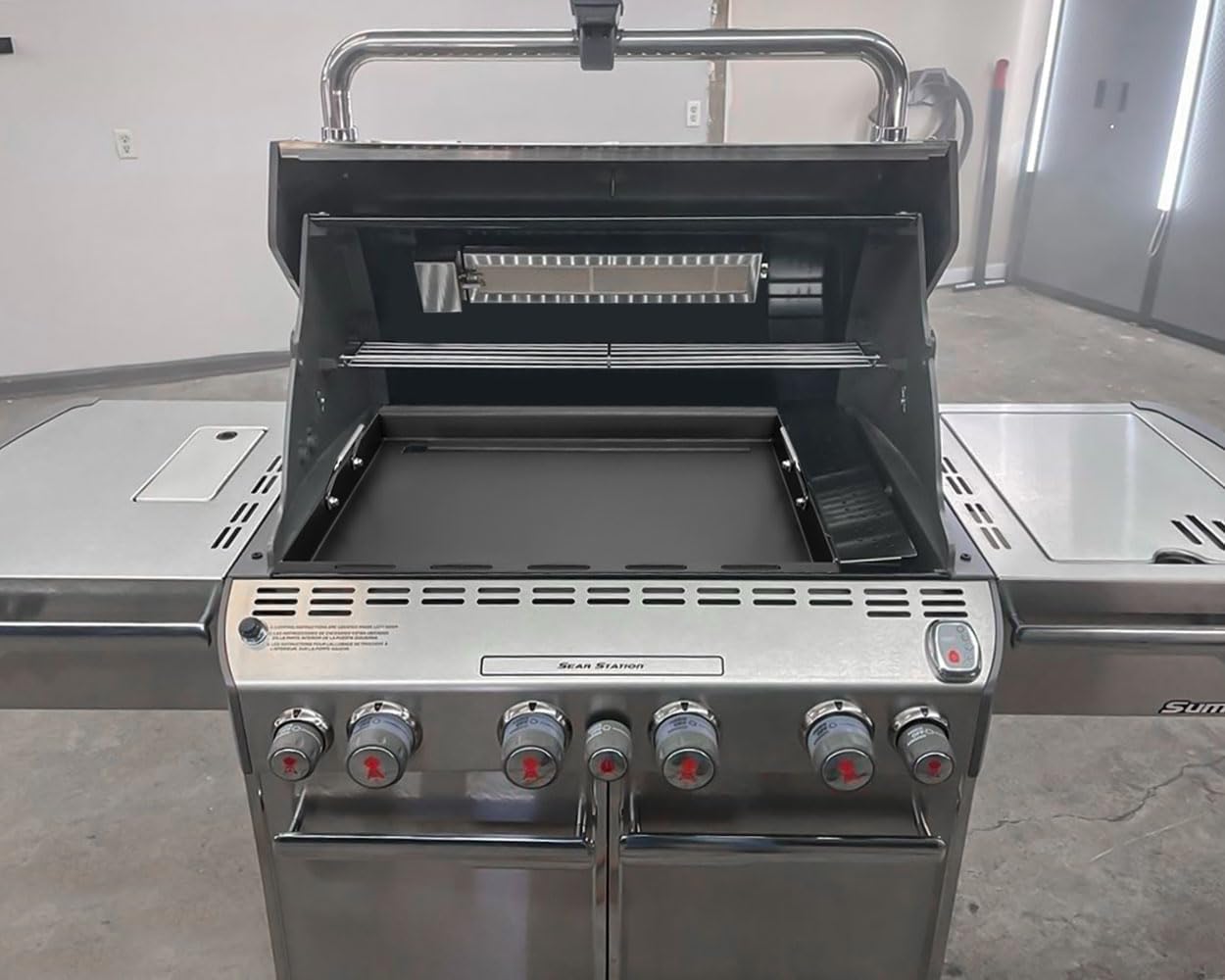 Full Size Griddle Inserts for Weber Summit 400 Gas Grills, Flat Top Griddle for Weber Summit E-420/E-450/E-470/S-470, Replacement Part for 67550 Grates