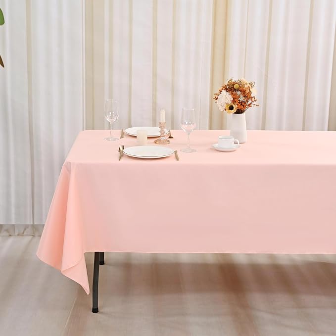 10 Pack Pink Tablecloths for Rectangle Tables, 60 x 102 Inch - Image 5