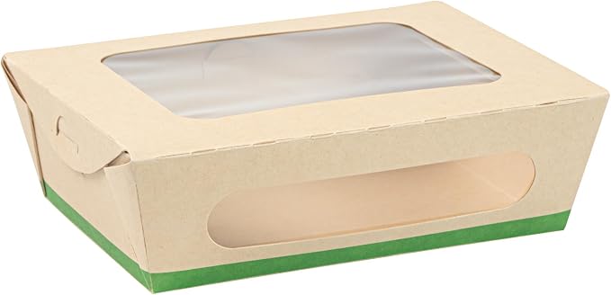 Restaurantware 28 oz Paper Bamboo Small Bio Take Out Container, 200 Pack - Image 19