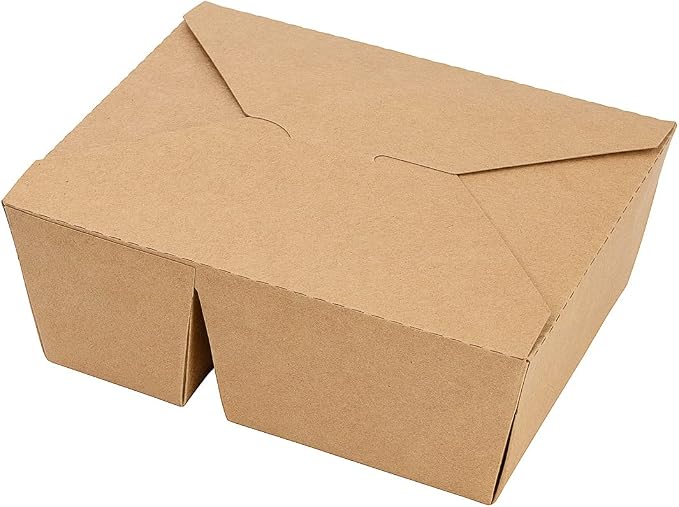 Restaurantware-Bio Tek 47 Ounce Paper Take Out Containers, 200 2-Compartment Kraft Take Out Boxes - Greaseproof, Tab-Lock Closure, Kraft Paper To Go Boxes, Sturdy, Safe For Hot Or Cold Foods - Image 11