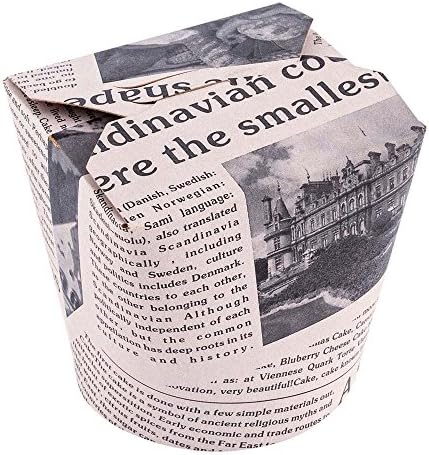 Restaurantware Bio Tek 4 x 3.4 x 3.7 Inch Food Containers 50 Durable Noodle Boxes - Disposable Sustainable Newsprint Paper 26-Ounce Takeout Boxes Round For Takeouts And Delivery Or Picnics - Image 2