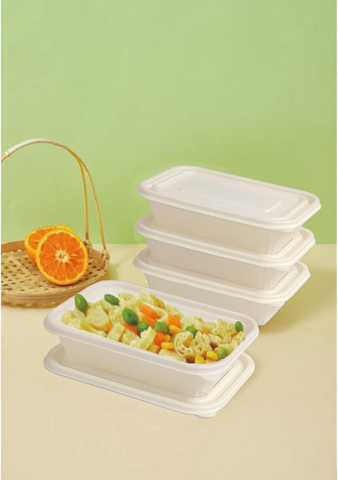 50 Pack 30 oz Biodegradable Containers Compostable to gocontainers,Meal Prep Containers disposable, Reusable Take Out Containers, Microwave Freezer Safe - Image 5