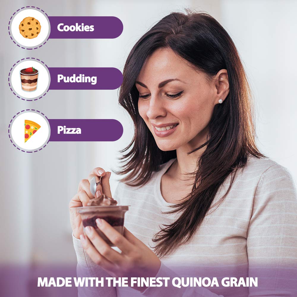 LiveKuna Organic Quinoa Flour - Gluten Free All Purpose Flour & Wheat Flour Alternative For Baking & Cooking Recipes - Vegan Quinoa Flour, Rich In Protein & Fiber for Keto & Paleo Diets, 32oz Bag