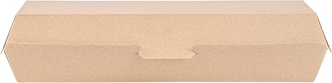 Restaurantware Clamshell Take Out Container 100 Pack of 11.3 x 3.4 x 2.8 Inch Paper Sustainable Take Out Box Grease-Resistant Food Box Kraft Burgers and Sandwiches Container - Image 12