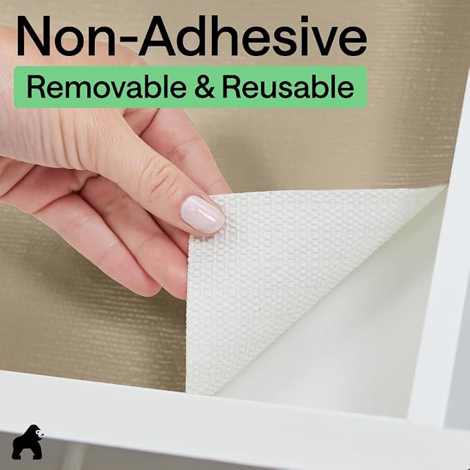 GORILLA GRIP Shelf Liner, Kitchen Drawer Protector, 17.5x240 Beige - Image 7