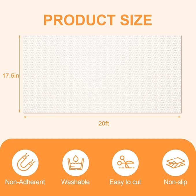 Shelf Liner 17.5IN x 20FT for Kitchen Cabinet Drawer, Fridge Liner, Spotted - Image 2