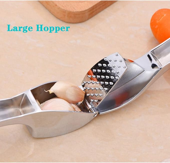 Garlic Press, Stainless Steel Mincer and Crusher with Garlic Rocker, Professional Grade, Dishwasher Safe, RustProof Premium Metal Garlic Press – Easy Squeezing - Image 6