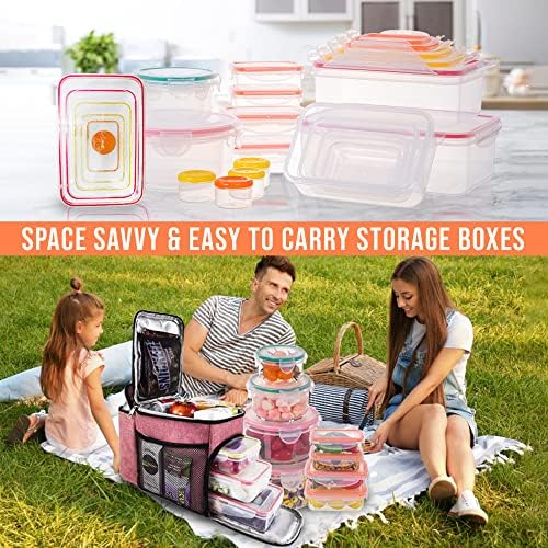 38 Pcs Large Food storage containers-85 oz to Small Container Stackable Kitchen storage bowls sets-BPA Free Leak proof Plastic food Storage Containers with lids airtight-Microwave freezer safe | Stackable Kitchen Pantry storage bowls sets-BPA Free Leak... - Image 3