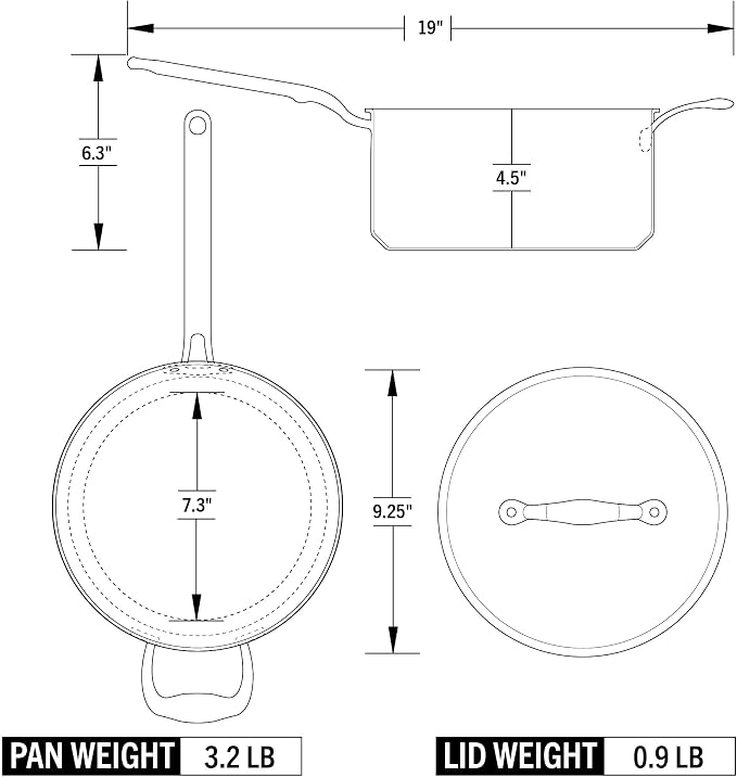 Heritage Steel x Eater 4 Quart Saucepan with Lid | Made in USA | 5-Ply Fully Clad Stainless Steel Pan | Stay Cool Handle Design | Induction Capable & Non-Toxic Cookware - Image 3