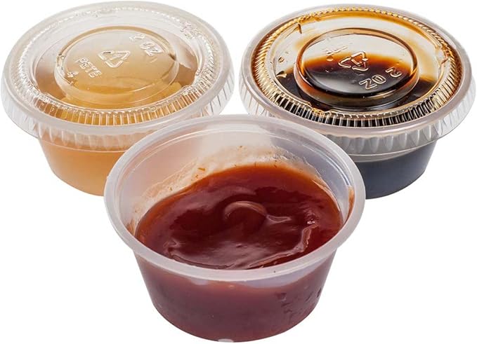 TashiBox 200 Sets - 2 Ounce Disposable Plastic Jello Shot Cups with Lids, Souffle Portion Container… - Image 4