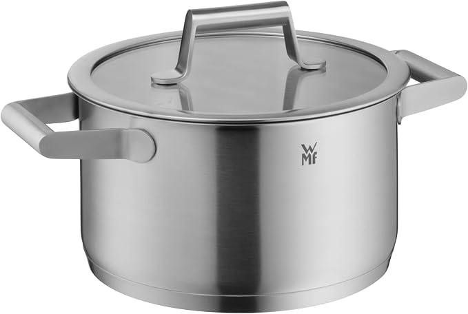 WMF Comfort Line Advantage Saucepan Set - 5-Piece Induction Cooking Pot With Glass Lid, Cromargan Matte Stainless Steel, Scale, Stackable, Uncoated - Image 6