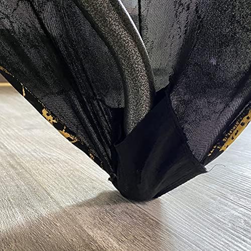 YOUR CHAIR COVERS 8ft Spandex Rectangular Table Cover, Black/Gold Marbling - Image 6