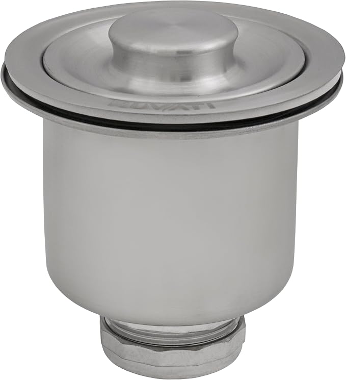 Ruvati Deep Basket Strainer Drain for Kitchen Sinks All Metal with Stopper 3-1/2 inch - Stainless Steel - RVA1027ST - Image 2