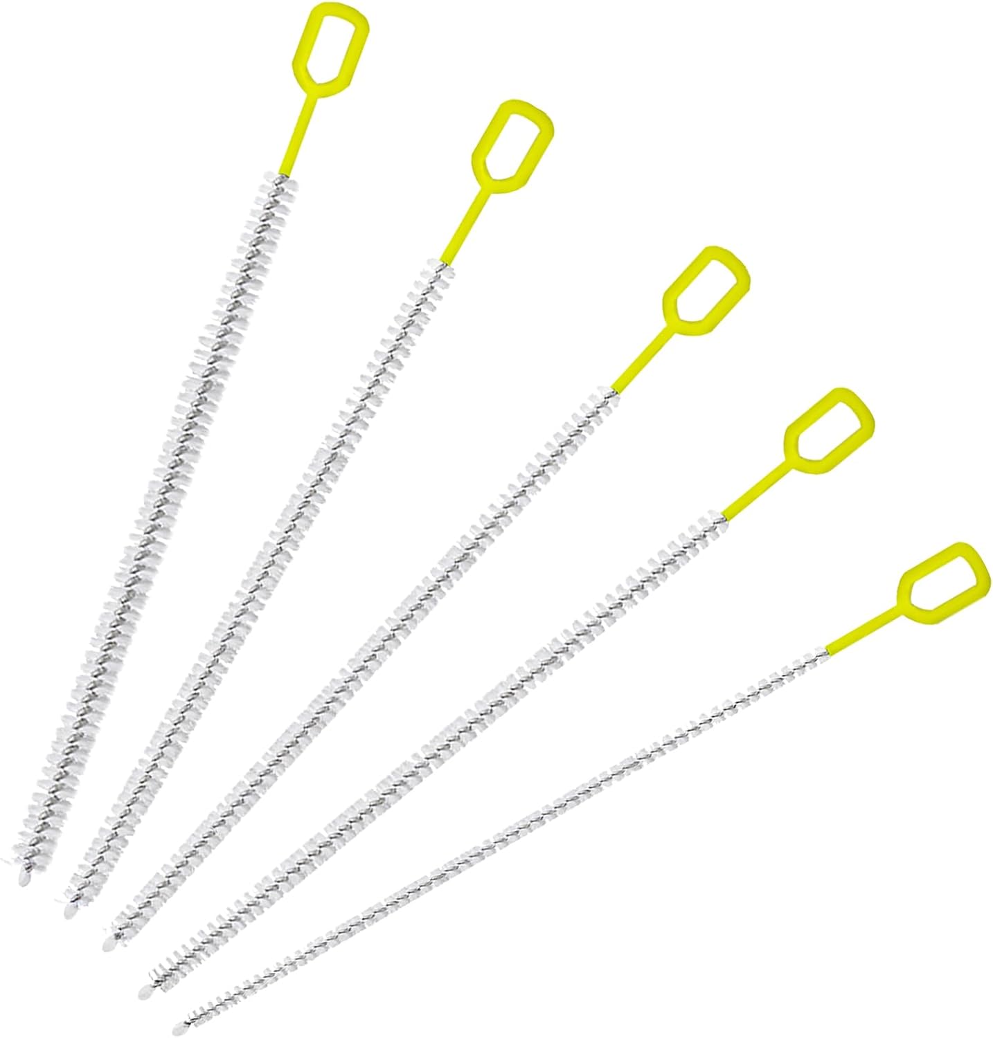 Straw Cleaner Brush Set – 10 Inch, 5 Sizes (4–12mm) Nylon Bristles – Heavy-Duty, Non-Scratch, Easy-Grip Handle – for Reusable Straws, Baby Bottles, Sippy Cups & Pipes