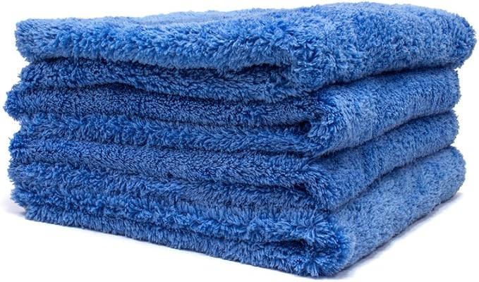 Autofiber Korean Plush Premium Edgeless Microfiber Detailing Towels - Pack of 4, Blue (16 inch x 16 inch) - Image 2