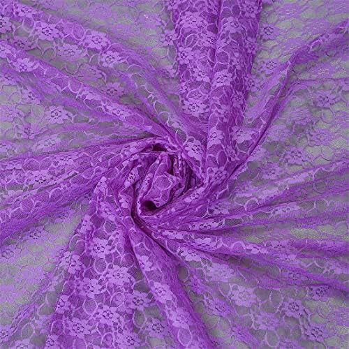 MDS Pack of 25 Wedding 12 x 108 inches Lace Table Runner for Wedding, Decorations for Birthday Parties, Banquets, Graduations, Engagements, and Runners fit Rectangle, Round Table- Lavender - Image 6