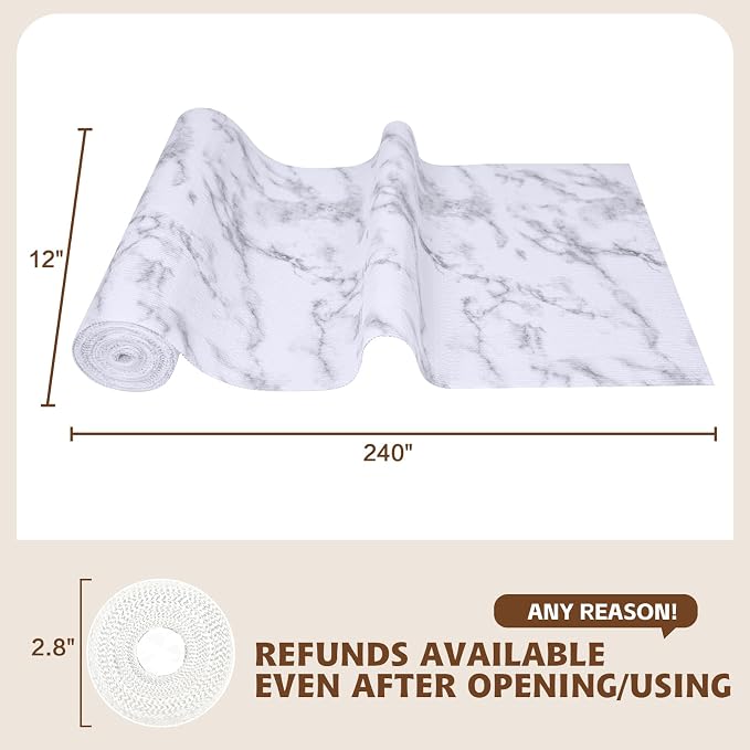 Shelf Liners for Kitchen Cabinets 17.3in x 20FT, Non Adhesive Drawer Liner - Image 3