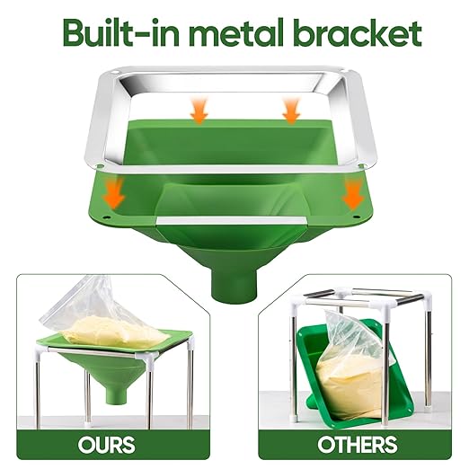 Extra Large Silicone Collapsible Funnel Compatible with Harvest Right Freeze Dryer,Wide Mouth Design Fit All Size Dryer Trays, Easy Transfer Food to Mason Jars and Mylar Bags.Freeze Dryer Accessories - Image 2